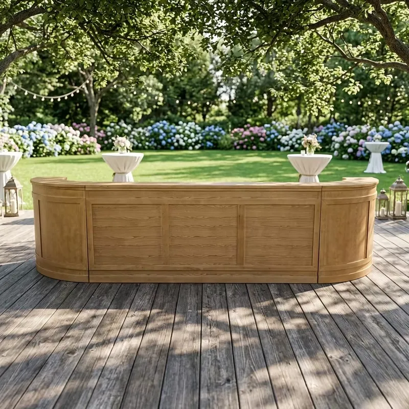 Outdoor Furniture Easy To Clean - Solid Wood Outdoor Bar Table Modern