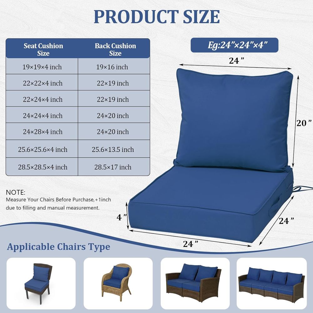 24x24 Outdoor Deep Seat Cushio - Outdoor Furniture Patio ulasan dan harga