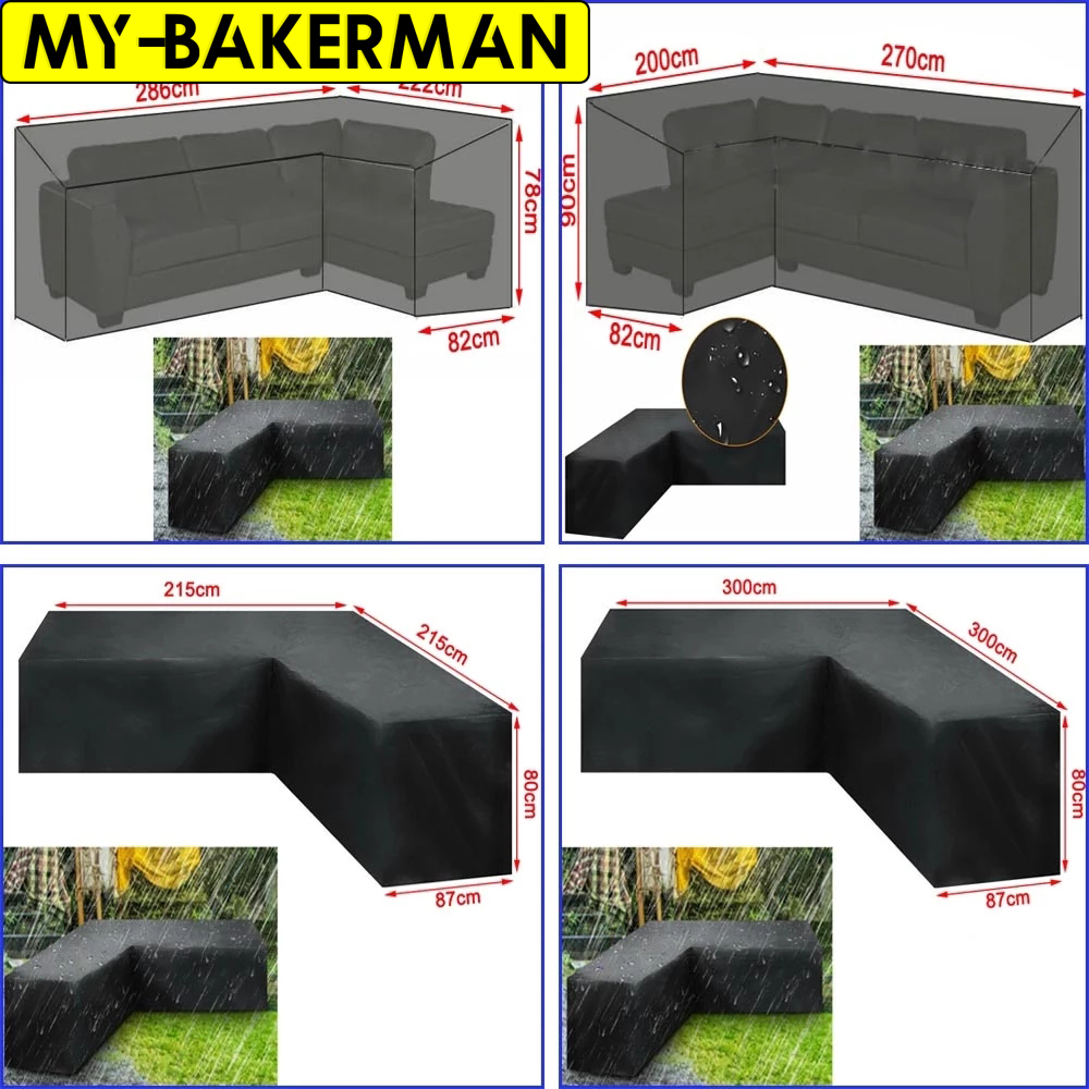L Shape Furniture Waterproof   - Outdoor Furniture Black ulasan dan harga