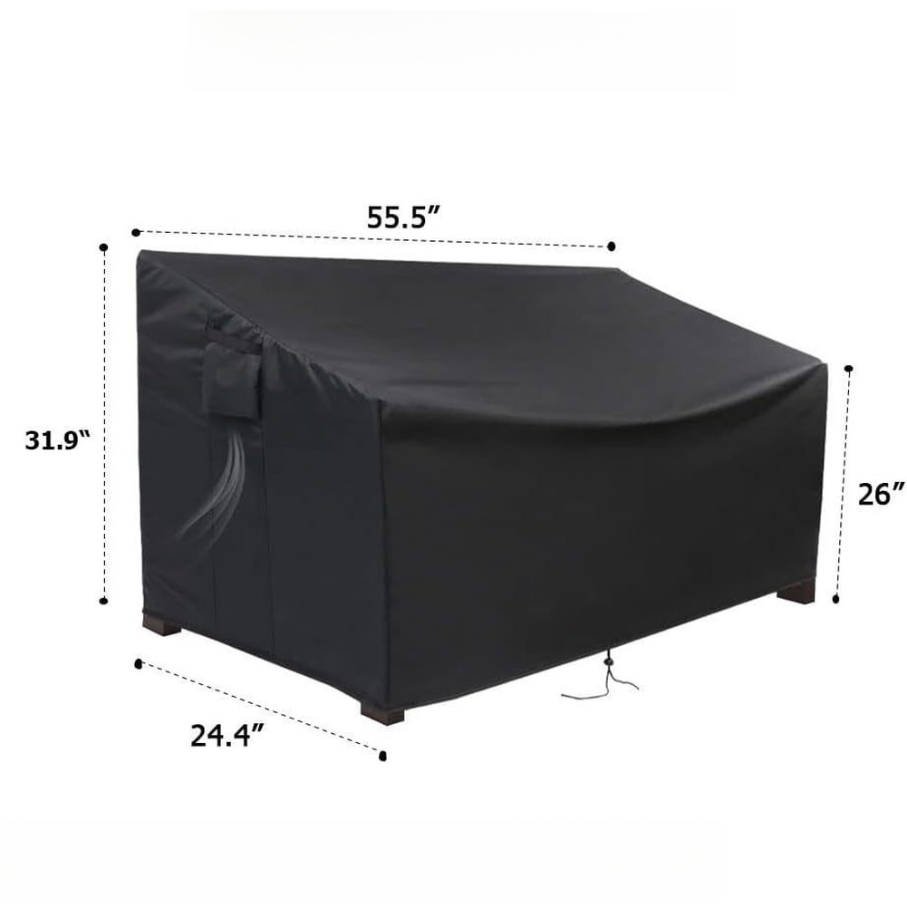 Heavy-Duty Patio Sofa Cover Wa - Outdoor Furniture Black ulasan dan harga