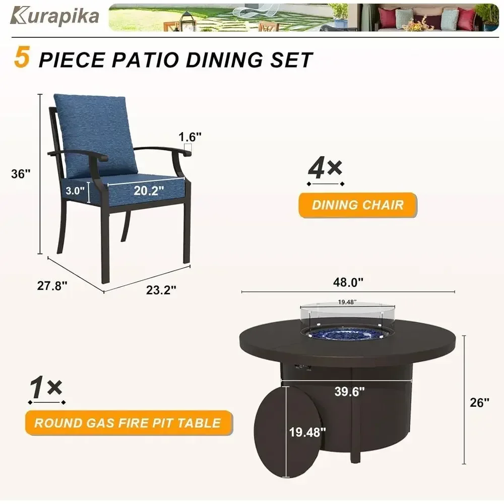 5-Piece Outdoor Patio Furnitur - Outdoor Furniture Set With Fire Pit ulasan dan harga