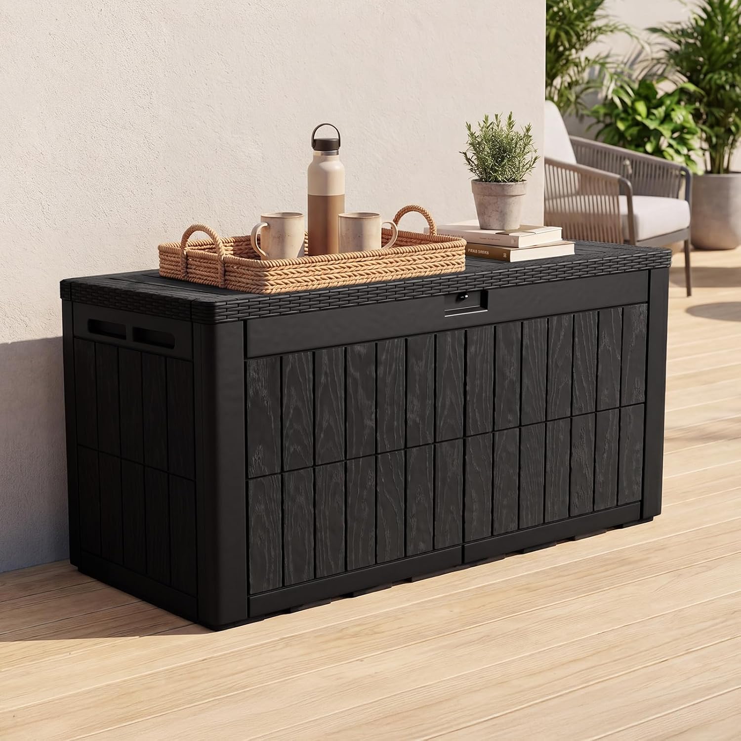 120 Gallon Large Outdoor Stora - Outdoor Furniture Black ulasan dan harga