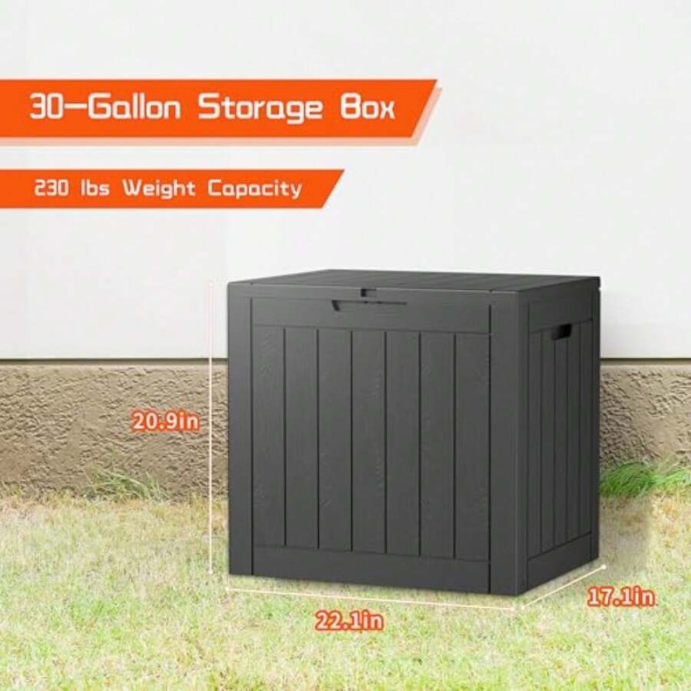 30 Gallon Deck Box Outdoor Sto - Outdoor Furniture Black ulasan dan harga