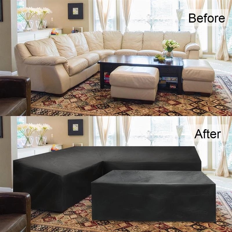 L Shaped Outdoor Furniture Cov - Outdoor Furniture Black ulasan dan harga