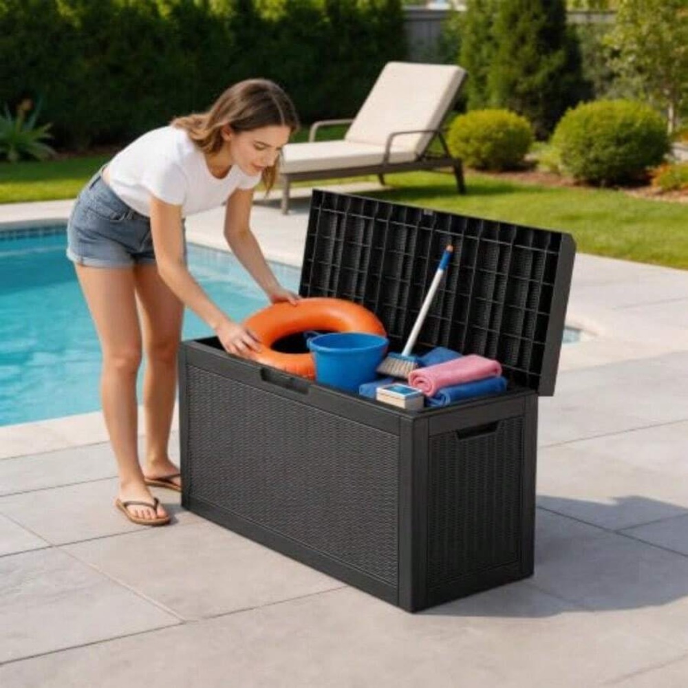 Outdoor Storage Box Deck Box W - Outdoor Furniture Patio ulasan dan harga