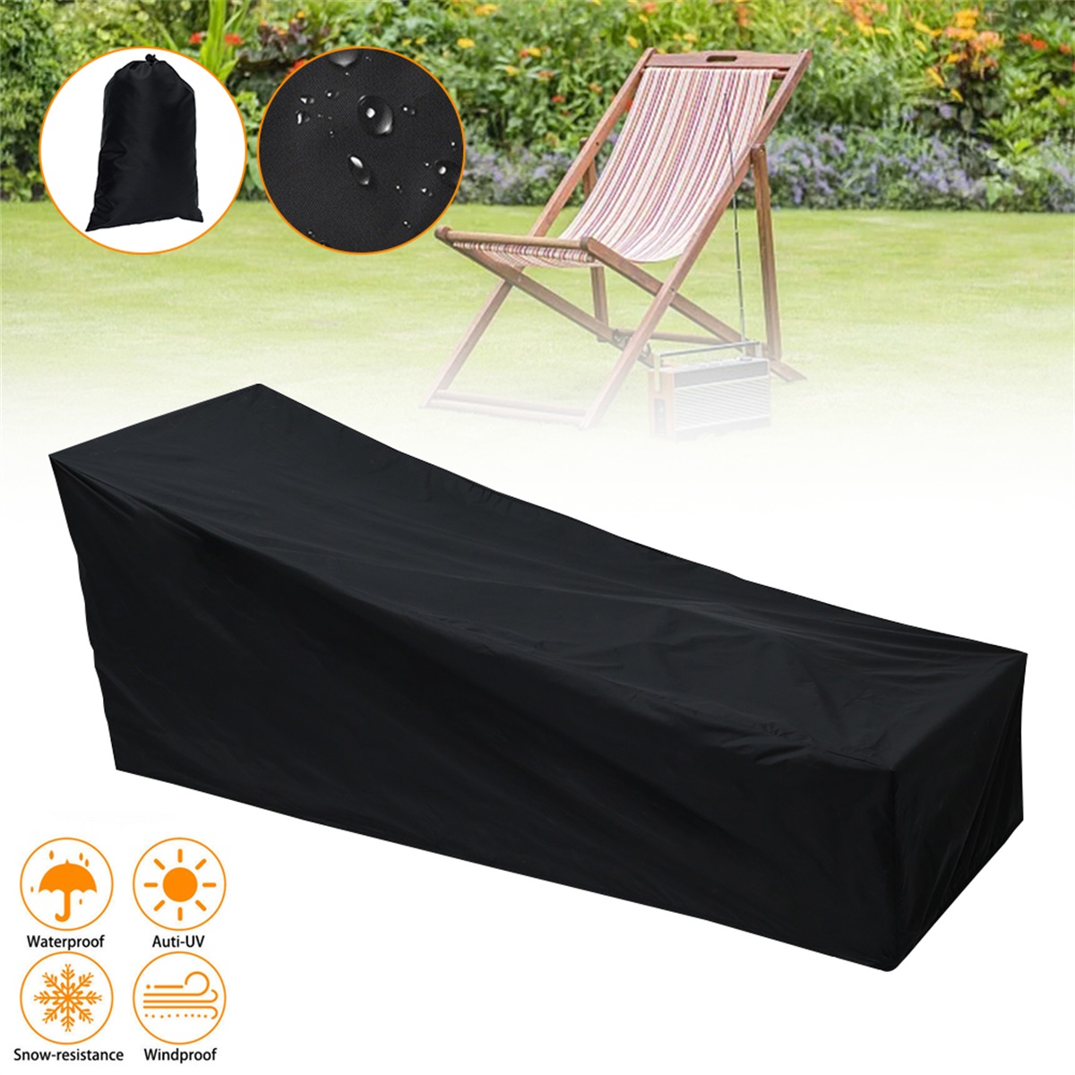 Outdoor Garden Sunbed Cover Su - Outdoor Furniture Lounge Chair ulasan dan harga