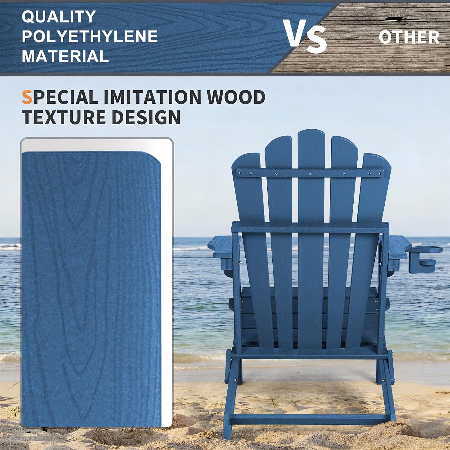 Oversized Folding Adirondack C - Outdoor Furniture Easy To Clean ulasan dan harga