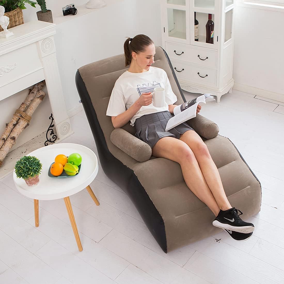 Folding Lazy Sofa,Inflatable L - Outdoor Furniture Lounge Chair ulasan dan harga