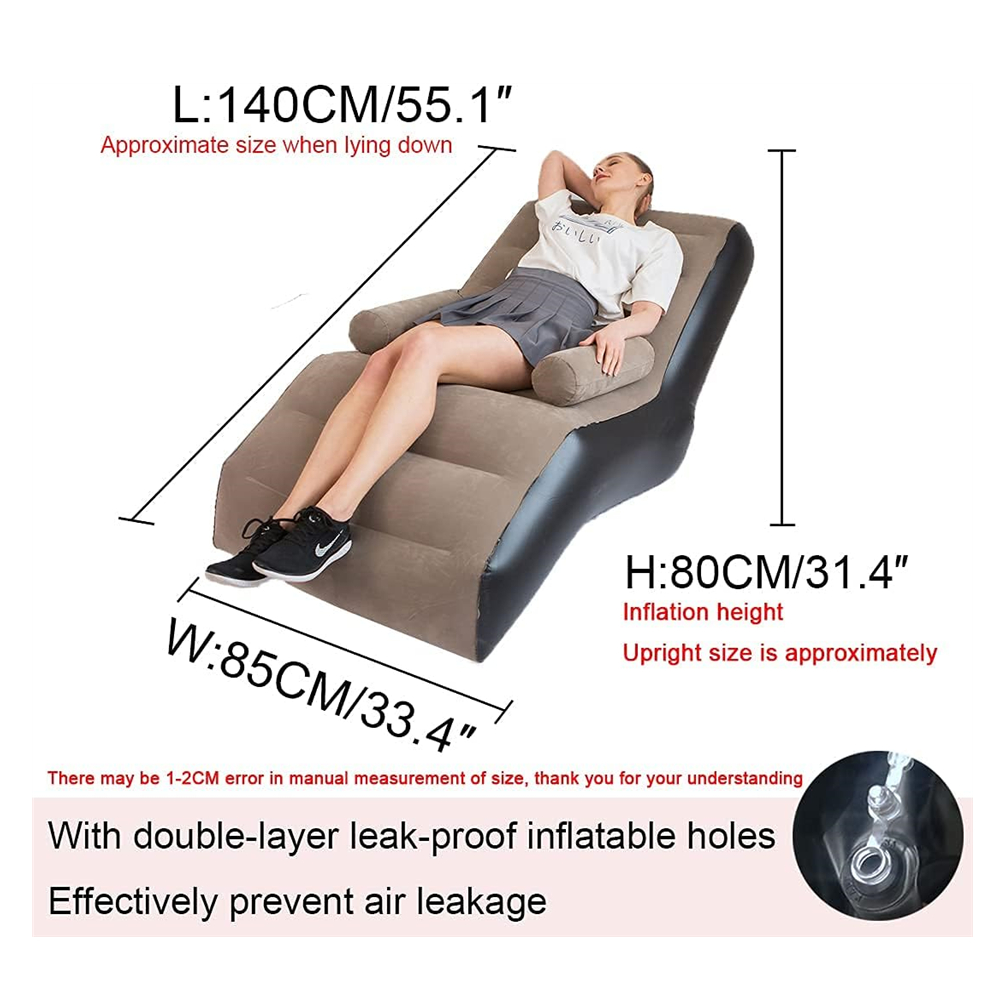 Folding Lazy Sofa,Inflatable L - Outdoor Furniture Lounge Chair ulasan dan harga
