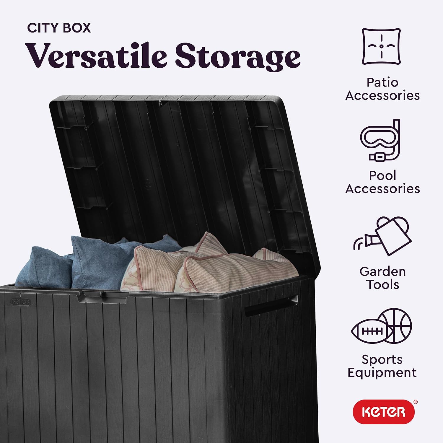 Keter City 30 Gal Outdoor Stor - Outdoor Furniture Patio ulasan dan harga