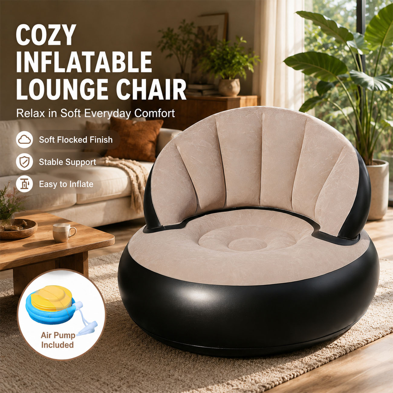 Inflatable Chair for Adults, F - Outdoor Furniture Lounge Chair ulasan dan harga